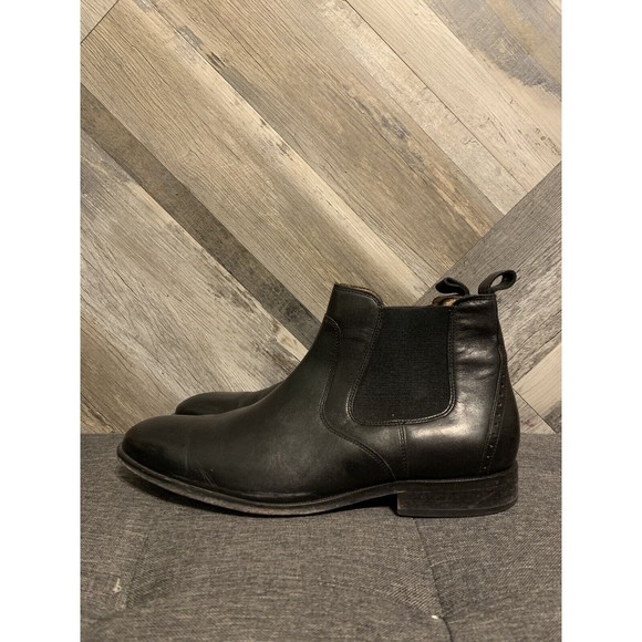 Johnston & Murphy Mens Size 10 Black Leather Chelsea Boots main image 6